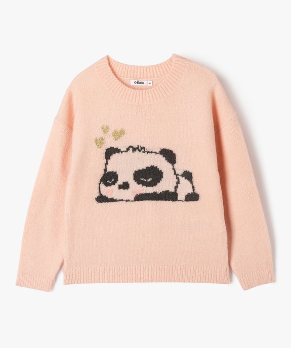 Pull imprimé en maille extensible fille vue1 - GEMO (ENFANT) - GEMO