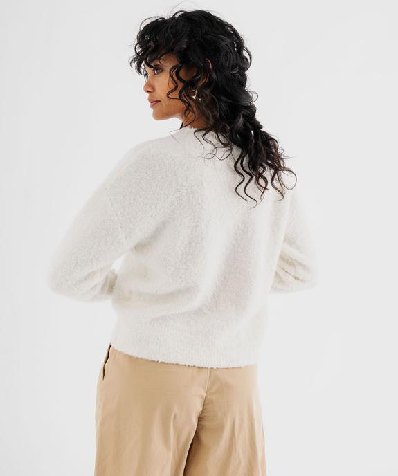 Pull col rond en maille bouclette femme vue3 - GEMO(FEMME PAP) - GEMO