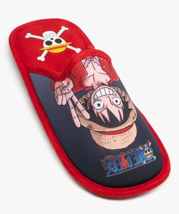 Chaussons mules plates à motif garçon - One Piece vue5 - ONE PIECE - GEMO