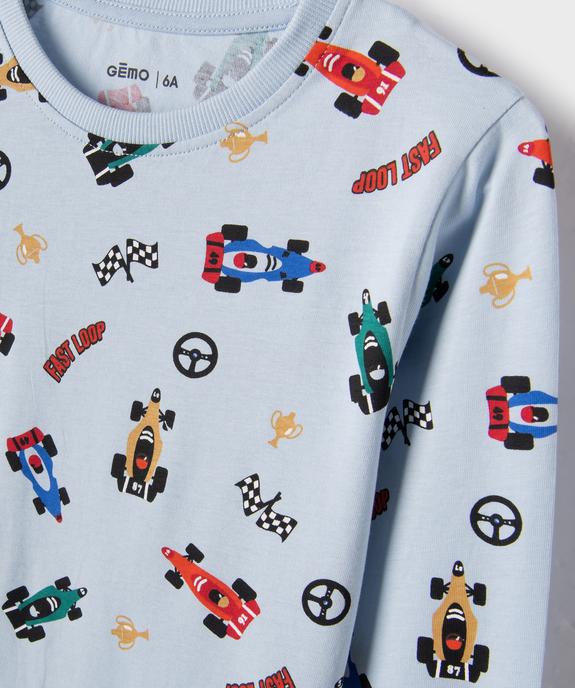 Pyjama en coton à motifs voitures de courses garçon vue2 - GEMO 4G GARCON - GEMO