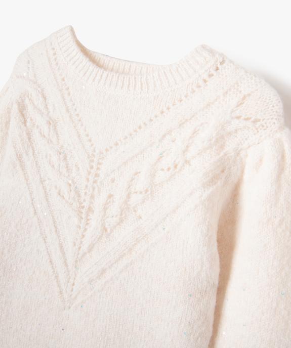 Pull en maille avec sequins fille vue2 - GEMO (ENFANT) - GEMO