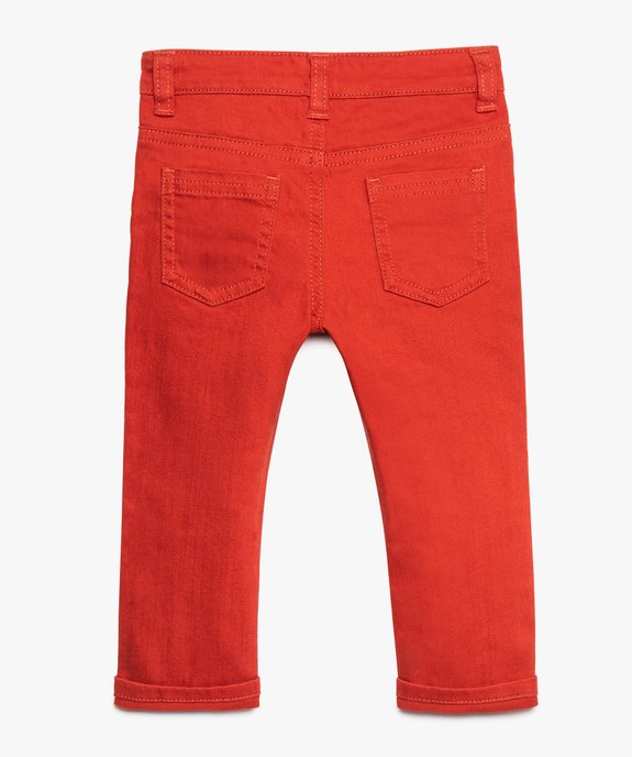 Pantalon bébé garçon coupe slim en toile unie vue2 - GEMO(BEBE DEBT) - GEMO