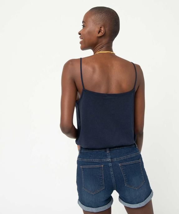 Débardeur femme avec décolleté en V et petits boutons vue3 - GEMO 4G FEMME - GEMO