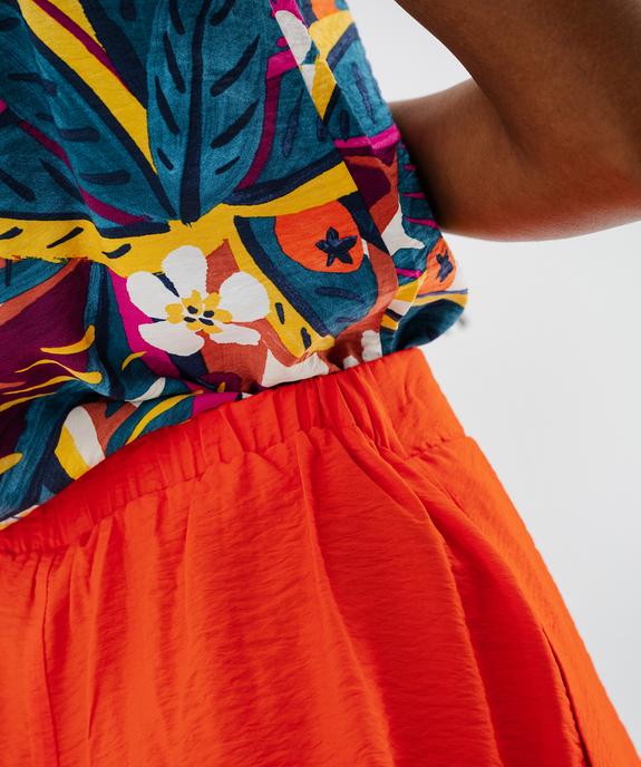 Short ample en viscose froissée femme vue2 - GEMO 4G FEMME - GEMO