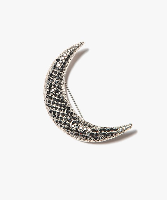 Broche femme forme lune à strass vue1 - GEMO (ACCESS) - GEMO