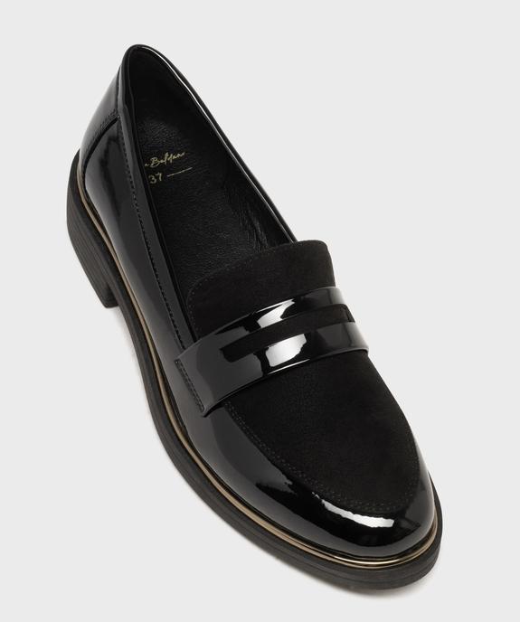 Mocassins vernis à plateau en suédine et bout amande femme - Valentina Baldano vue5 - VALENTINA BALDA - GEMO