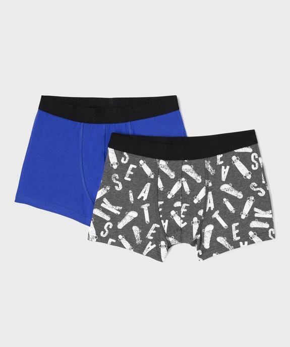 Boxer en coton stretch garçon (lot de 2) vue1 - GEMO 4G GARCON - GEMO