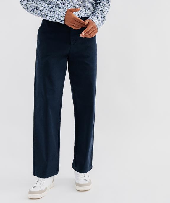 Pantalon chino coupe loose en coton stretch homme vue1 - GEMO 4G HOMME - GEMO