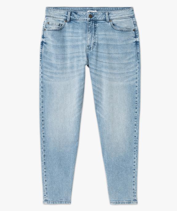 Jean carotte coton stretch délavé homme vue4 - GEMO 4G HOMME - GEMO
