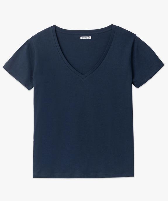 Tee-shirt femme avec large col V vue4 - GEMO(FEMME PAP) - GEMO