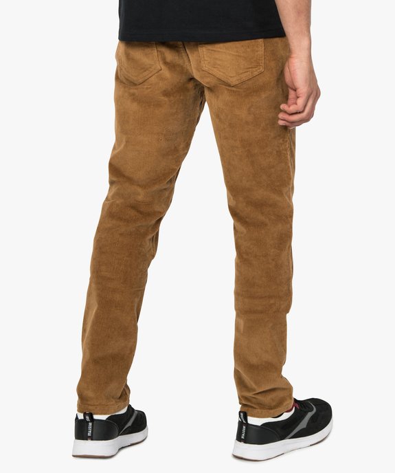 Pantalon homme droit en velours côtelé vue3 - GEMO (HOMME) - GEMO