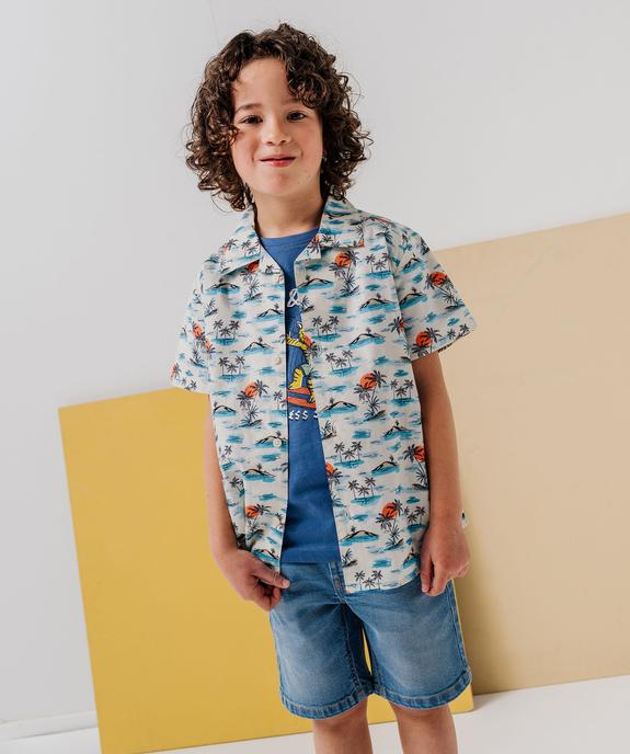 Chemise manches courtes imprimé tropical garçon vue5 - GEMO (ENFANT) - GEMO