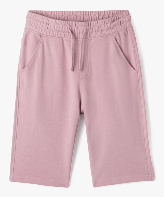 Bermuda en maille intérieur bouclette garçon  vue5 - GEMO (JUNIOR) - GEMO