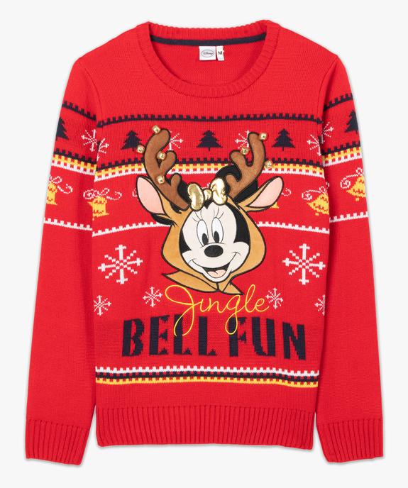 Pull de Noël femme avec motif Minnie et grelots - Disney vue4 - GEMO(FEMME PAP) - GEMO