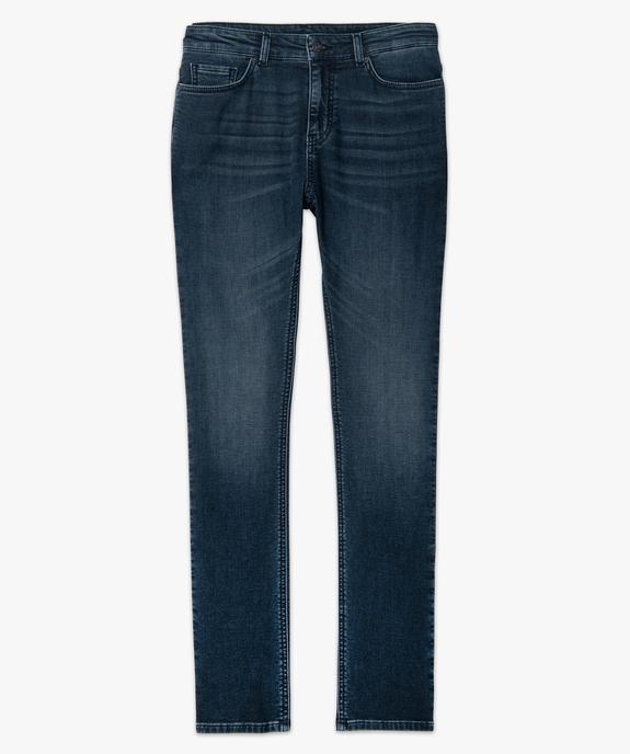 Jean homme coupe straight aspect délavé sur l’avant vue4 - GEMO (HOMME) - GEMO