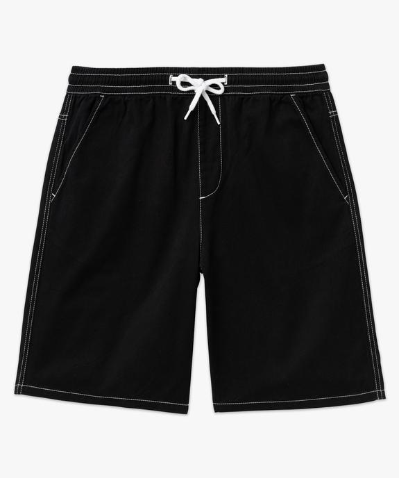 Bermuda en toile de coton à taille élastiquée homme vue4 - GEMO (HOMME) - GEMO