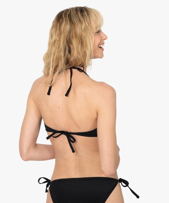 Haut de maillot de bain femme forme triangle avec anneau vue2 - GEMO (PLAGE) - GEMO