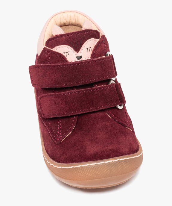 Chaussures premiers pas bébé fille dessus cuir à scratchs – NA!  vue5 - NA! - GEMO