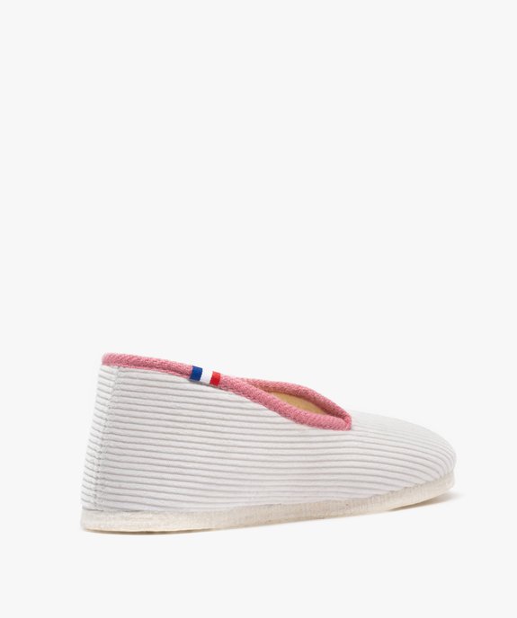 Chaussons enveloppants en velours doublés laine femme vue4 - GEMO(HOMWR FEM) - GEMO
