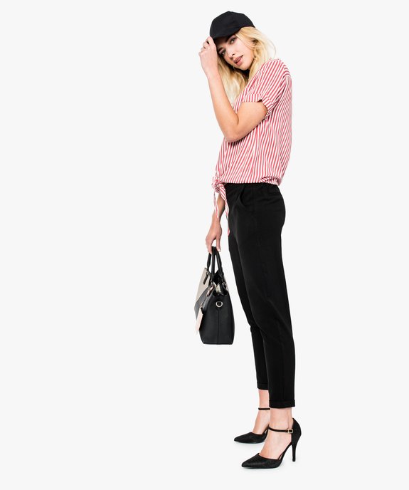 Pantalon 7/8ème uni vue5 - GEMO(FEMME PAP) - GEMO