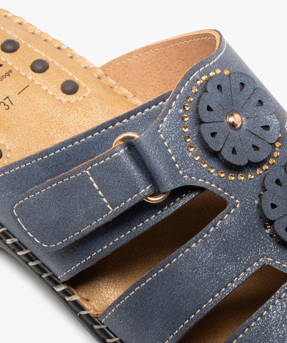 Sandales confort à talon compensé et strass femme vue6 - G'FLEX - GEMO