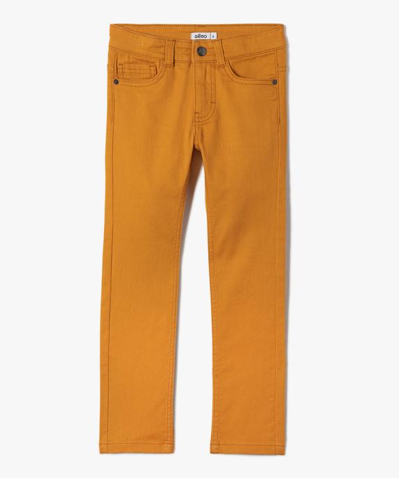 Pantalon garçon uni coupe Slim extensible  vue1 - GEMO 4G GARCON - GEMO