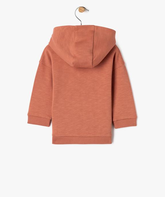 Sweat à capuche fermeture zippée bébé garçon vue5 - GEMO(BEBE DEBT) - GEMO