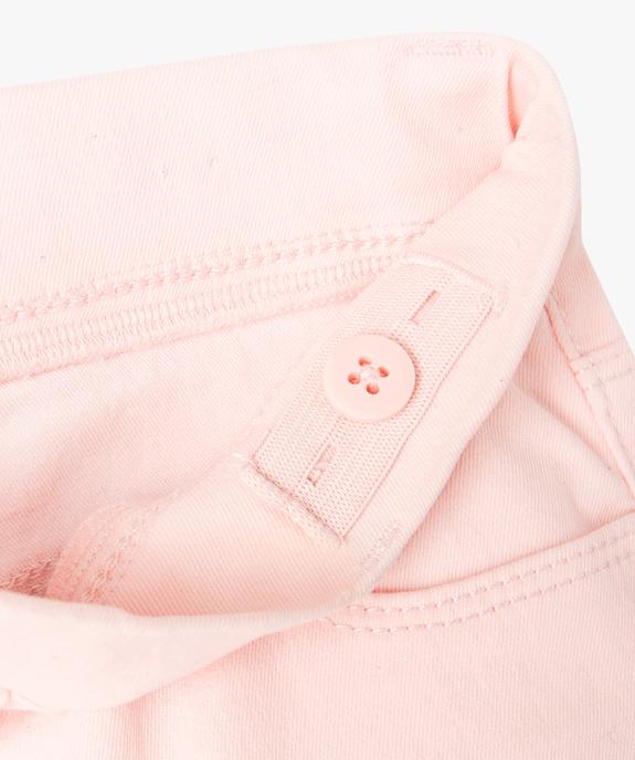 Pantalon skinny uni à taille élastiquée fille vue2 - GEMO 4G FILLE - GEMO