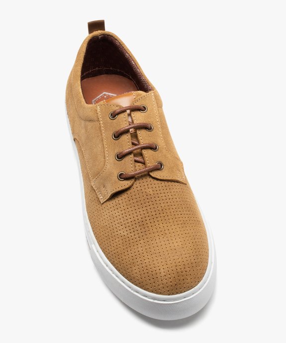 Baskets homme en cuir à semelle contrastante - Tanéo vue5 - TANEO - GEMO