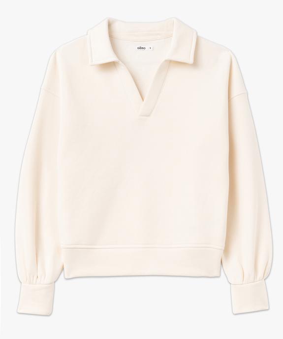 Sweat molletonné à col polo femme vue4 - GEMO(FEMME PAP) - GEMO