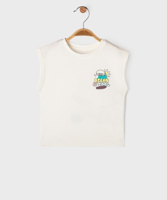 Tee-shirt sans manches avec motif dans le dos bébé garçon vue1 - GEMO 4G BEBE - GEMO