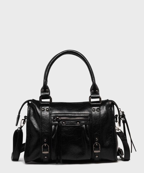Sac à main verni mat à clous et bandoulière amovible femme vue1 - GEMO (ACCESS) - GEMO