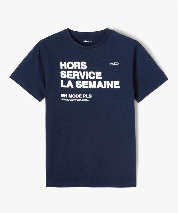 Tee-shirt à manches courtes imprimé garçon vue2 - GEMO 4G GARCON - GEMO