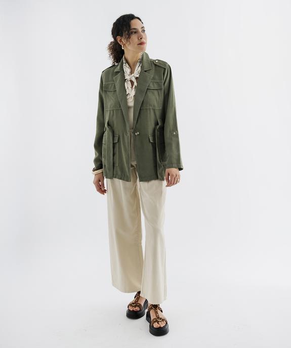 Veste saharienne en Lyocell femme vue6 - GEMO 4G FEMME - GEMO