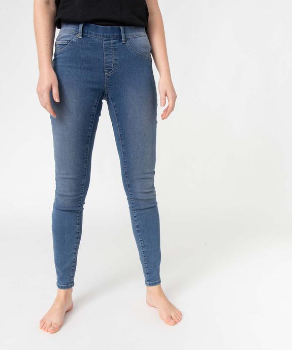 Jegging femme avec coutures contrastantes vue2 - GEMO 4G FEMME - GEMO