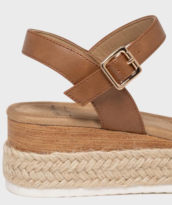 Sandales à talon compensé avec strass et semelle de corde femme vue6 - VALENTINA BALDA - GEMO