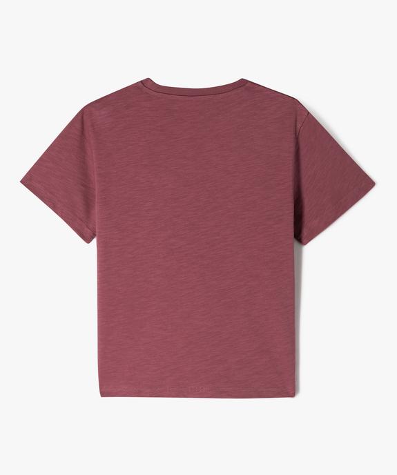 Tee-shirt à manches courtes avec poche poitrine garçon vue3 - GEMO 4G GARCON - GEMO
