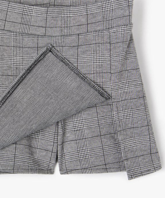 Jupe-short fille courte en maille à carreaux vue2 - GEMO (ENFANT) - GEMO