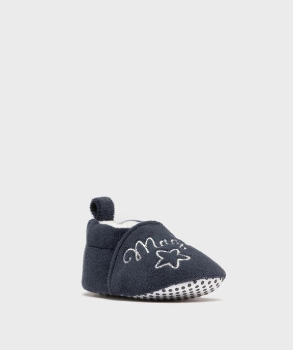 Chaussons de naissance Noël brodé bébé vue2 - LITTLE LOVE - GEMO