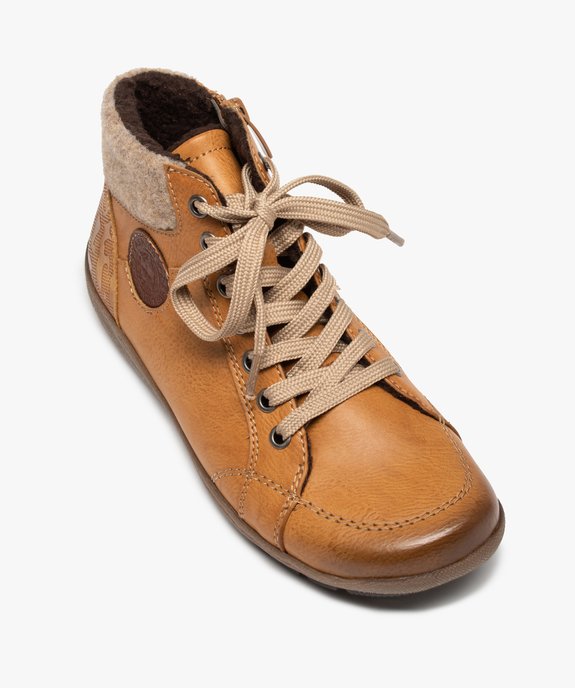 Boots femme confort fourrées avec col en maille – Softrelax vue5 - SOFTRELAX - GEMO