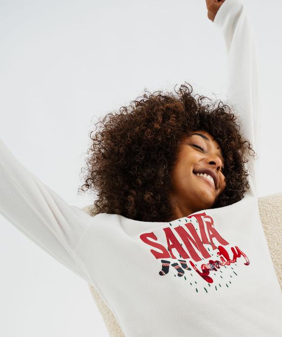 Pyjama en maille polaire spécial Noël femme vue3 - GEMO(HOMWR FEM) - GEMO