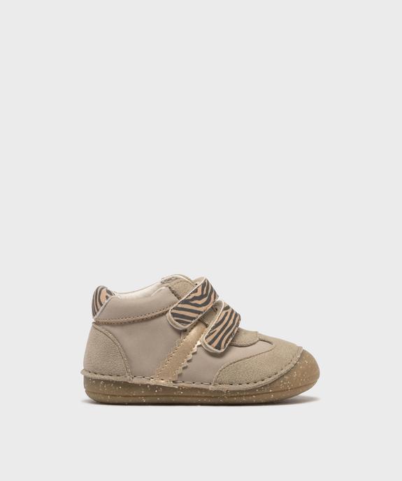 Chaussures de parc à motifs zébré bébé fille - Alma vue1 - ALMA - GEMO