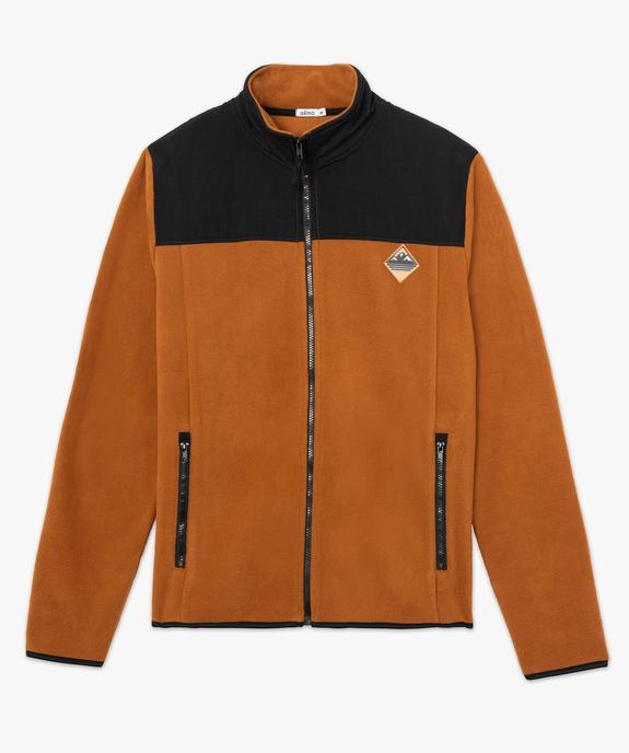 Sweat zippé pour homme en maille polaire vue4 - GEMO (HOMME) - GEMO