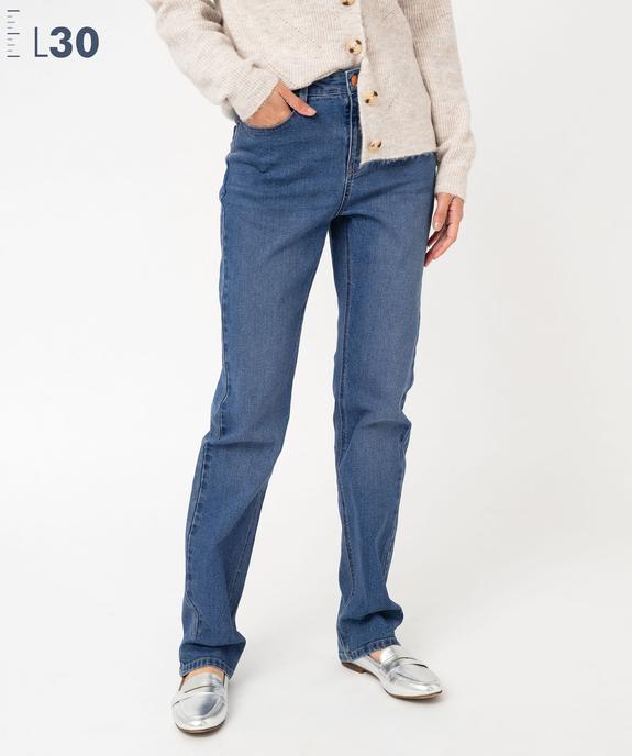 Jean Regular taille haute femme - Longueur L30 vue1 - GEMO(FEMME PAP) - GEMO