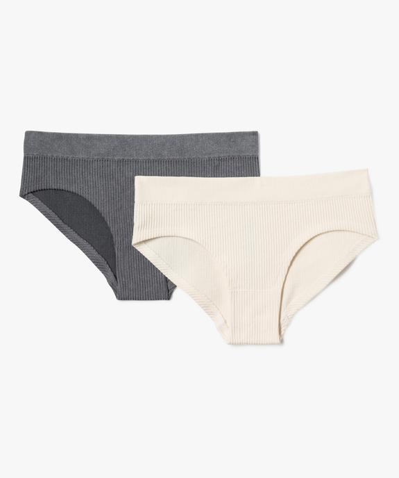 Culotte en maille côtelée fille (lot de 2) - GEMO (ENFANT) Culotte en maille côtelée fille (lot de 2) vue1 - GEMO (ENFANT) - GEMO