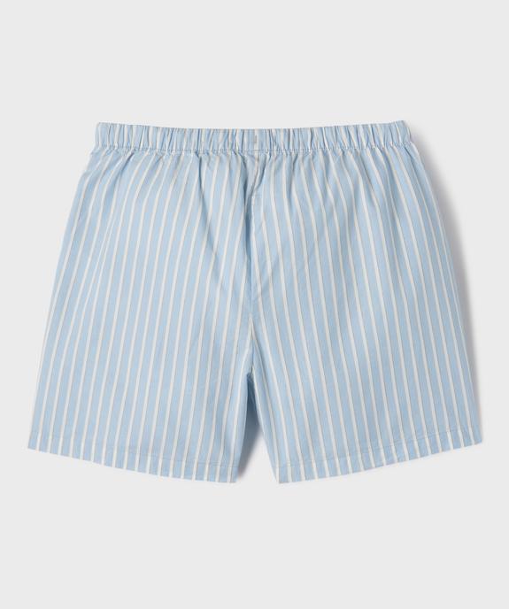 Short en coton rayé à taille élastiquée fille vue3 - GEMO (JUNIOR) - GEMO