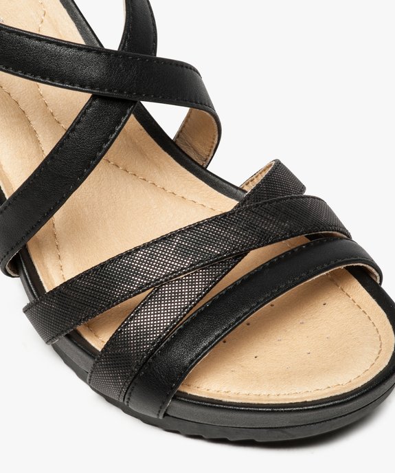 Sandales femme avec brides et talon compensé - Geox vue6 - GEOX - GEMO
