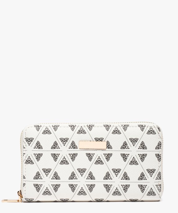 Portefeuille femme zippé à motifs vue1 - GEMO (ACCESS) - GEMO