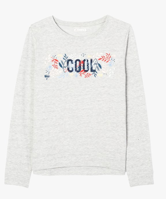 Sweat femme en coton biologique avec motif sur l'avant vue4 - GEMO 4G FEMME - GEMO