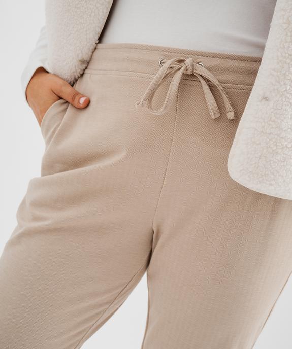 Pantalon en maille souple et extensible femme grande taille vue2 - GEMO (G TAILLE) - GEMO